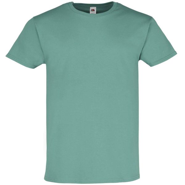 Fruit of the Loom® Iconic 195 T-Shirt Herren 614220 Ringspun Premium T Rundhals Baumwolle Sage