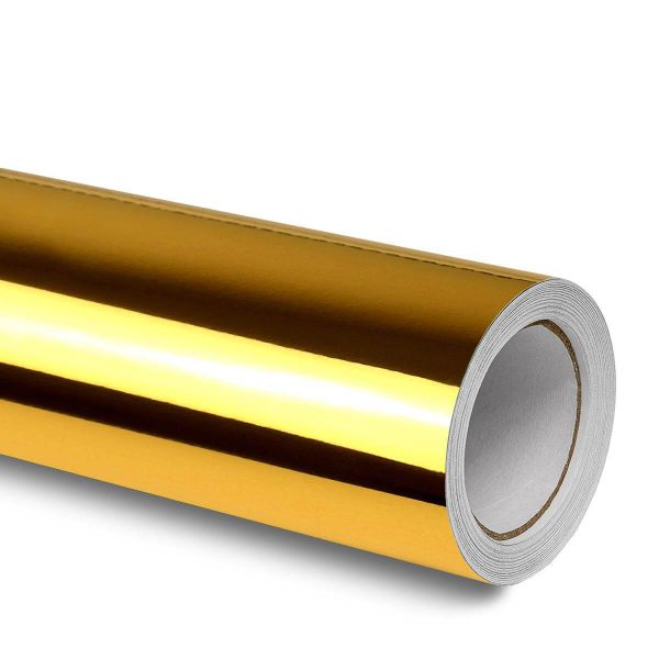 Rapid Teck Chrom Car Wrapping Autofolie mit Luftkanälen Gold
