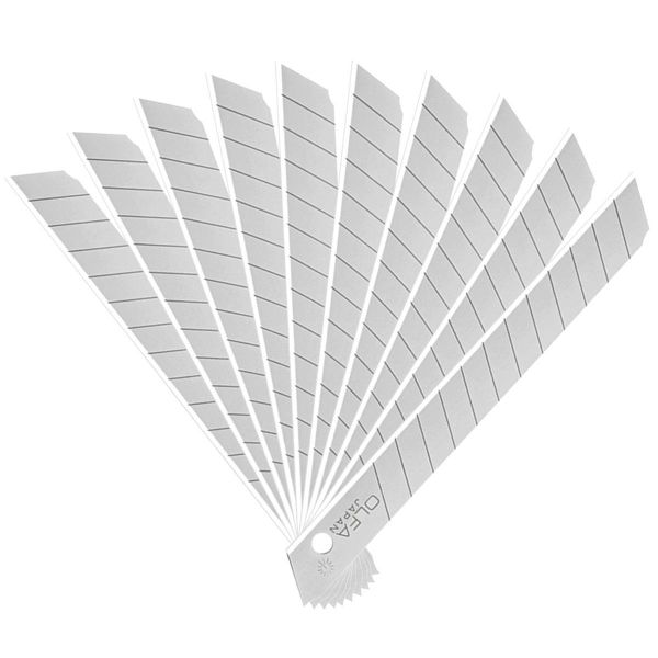 OLFA AB-10s Snap-Off Edelstahlklingen 45° - 10er Set Ersatz-Klingen Edelstahl Cutter