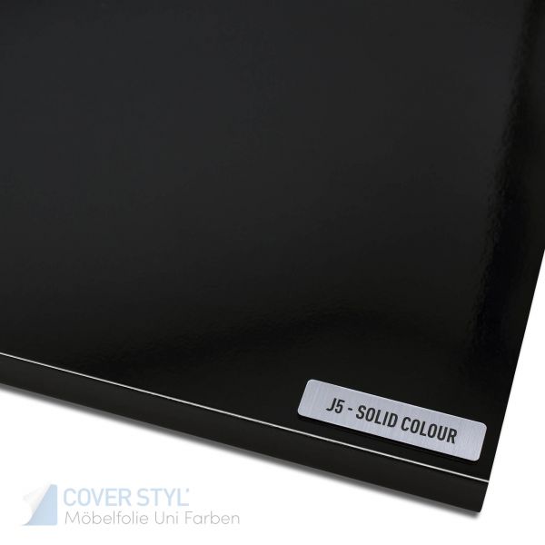 Cover Styl'® Möbelfolie Uni einfarbige Dekorfolie J5 Lacquered Black