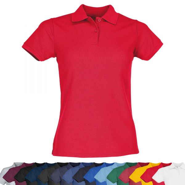 Fruit of the Loom® 65/35 Polo Lady-Fit | Poloshirt für Damen Rot