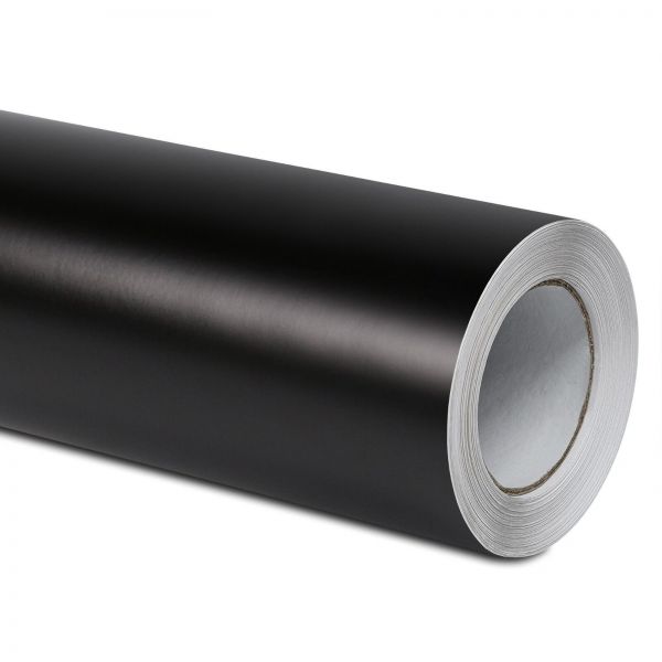 Folindo selbstklebende 3D Luftkanal Autofolie Schwarz Matt