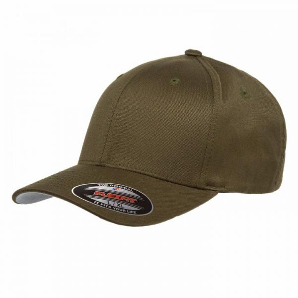 Flexfit® Baseball Cap Wooly Combed Kappe Basecap Olive