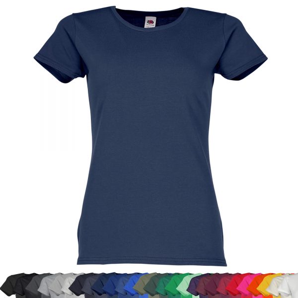 Fruit of the Loom® Ladies Iconic 150 T Damen T-Shirt 614320 Baumwolle Rundhals | viele Farben