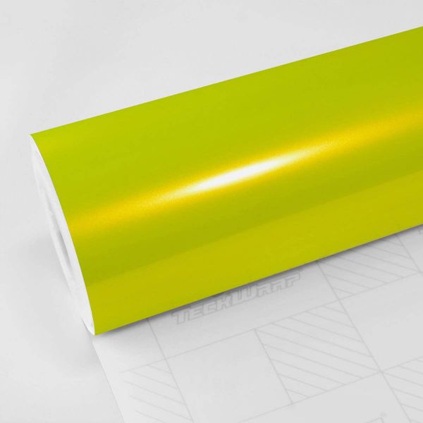 TeckWrap Gloss Metallic HD Car Wrapping Autofolie RB07-HD Acid Lime Glanz