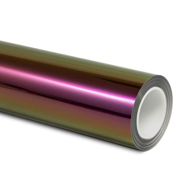 Hypertix Hyper Gloss Autofolie, Premium Luftkanal Car Wrapping Folie Gloss Magic Spectrum Purple Gold HGMS-901