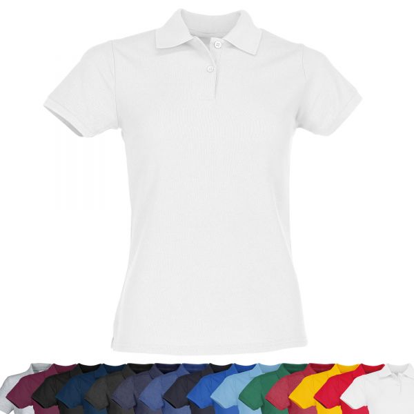 Fruit of the Loom® 65/35 Polo Lady-Fit | Poloshirt für Damen weiß