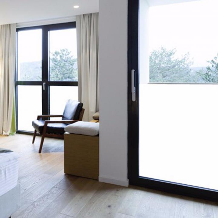 6,58€/m² Sichtschutzfolie Milchglas Fensterfolie Design Dekor Folie Linea 18mm 