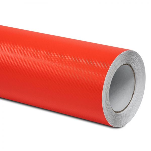 Folindo 3D Carbon selbstklebende 3D Luftkanal Auto Folie Rot