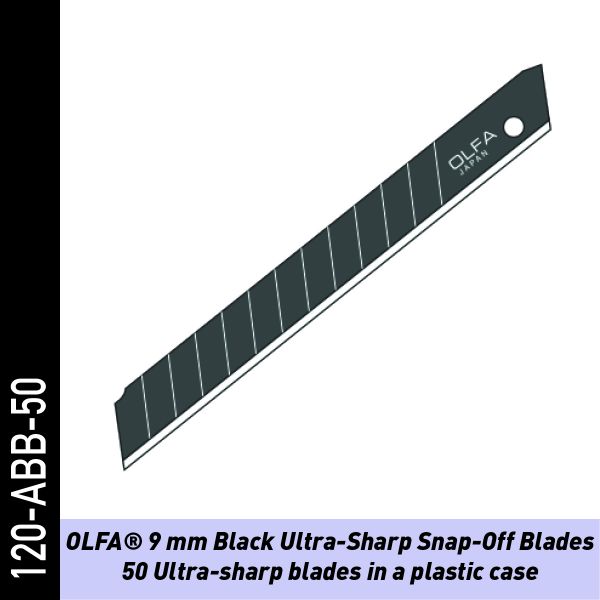 OLFA Excel- Snap-Off Klingen 45°, schwarz - 50 Stck.