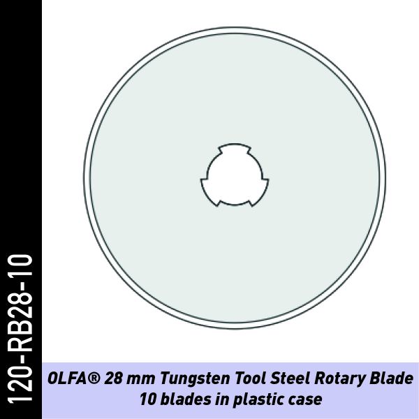OLFA 28mm Klingen für Rotationsmesser RTY-1/G 10 Stck. | Folienmesser-Klingen