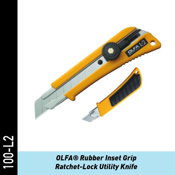OLFA Heavy Duty - Messer mit Gummigriff | Folienmesser