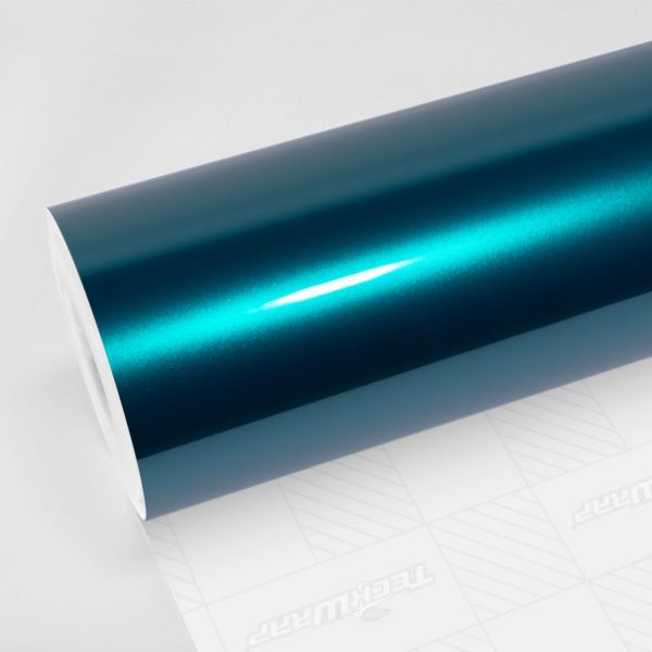 TeckWrap GAL33-HD Azure Flame Blau Glanz Autofolie Gloss Aluminium Luftkanal Auto Car Wrapping Folie glänzend Blasenfrei 